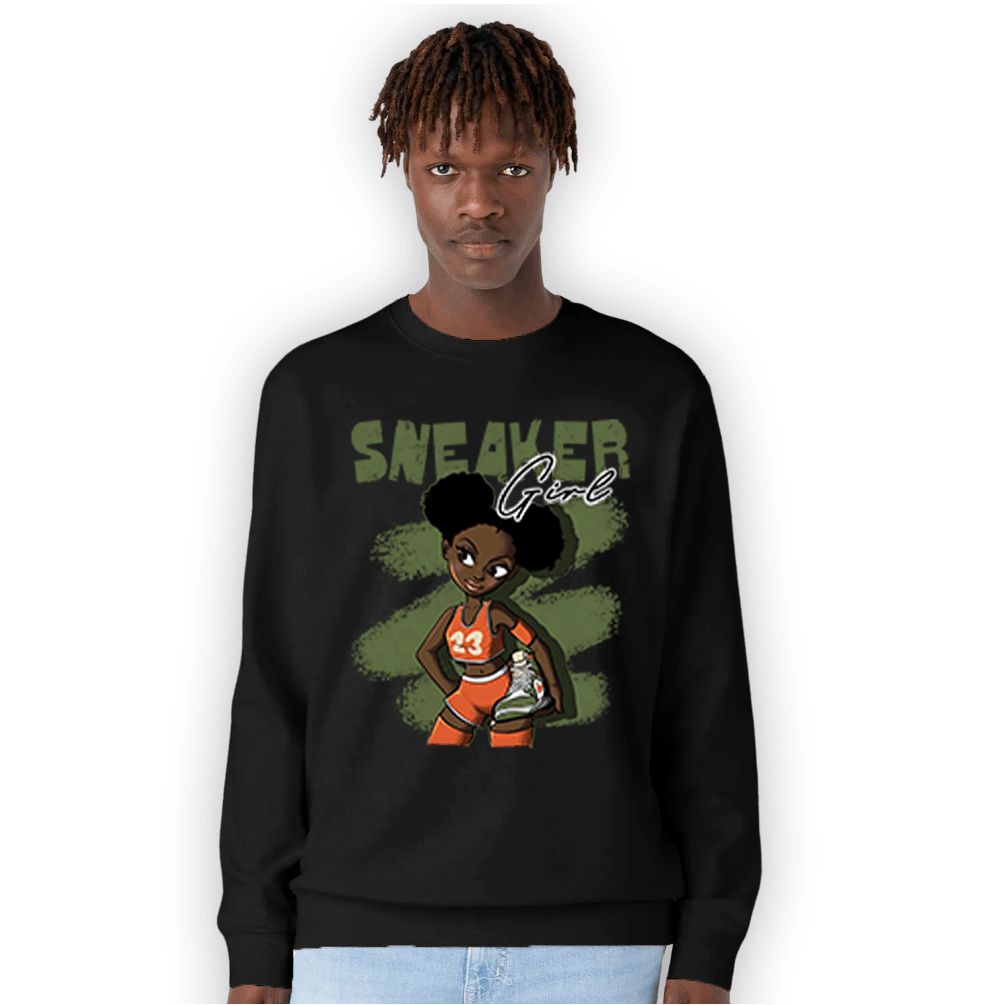 High OG Celadon 1s Sweatshirt Match Black Sneaker Girl - NastyJamz