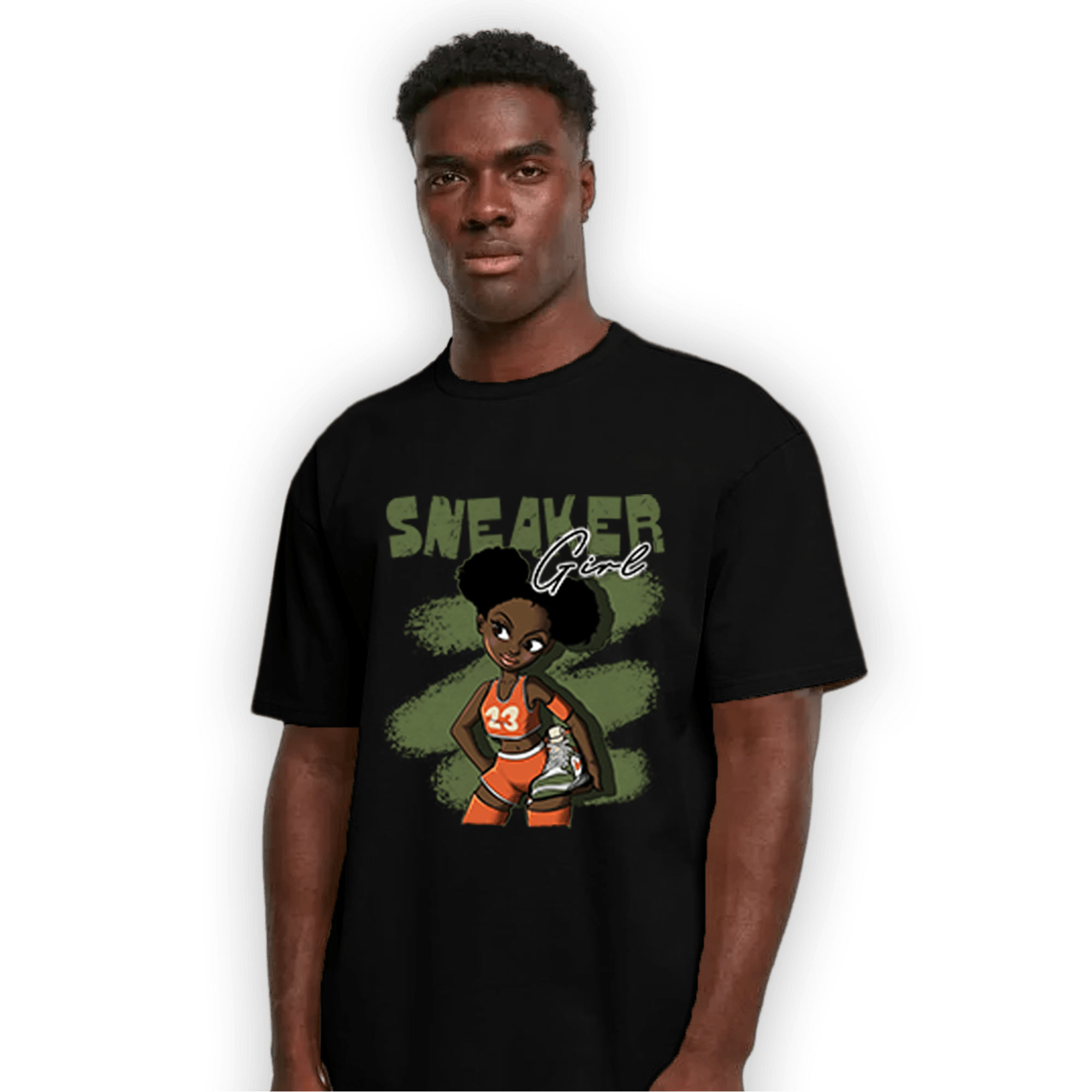 High OG Celadon 1s T Shirt Match Black Sneaker Girl - NastyJamz