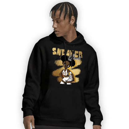 High OG Metallic Gold 1s Hoodie Match Black Sneaker Girl - NastyJamz