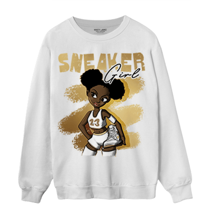 High OG Metallic Gold 1s Sweatshirt Match Black Sneaker Girl - NastyJamz