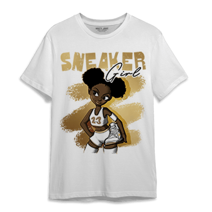 High OG Metallic Gold 1s T Shirt Match Black Sneaker Girl - NastyJamz