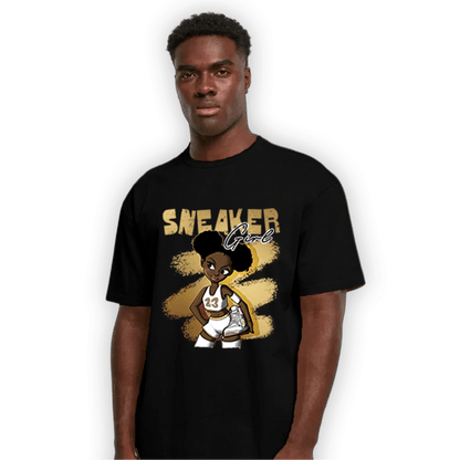 High OG Metallic Gold 1s T Shirt Match Black Sneaker Girl - NastyJamz