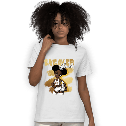 High OG Metallic Gold 1s T Shirt Match Black Sneaker Girl - NastyJamz