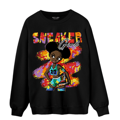 Mid GS Six Championships 1s Sweatshirt Match Black Sneaker Girl - NastyJamz