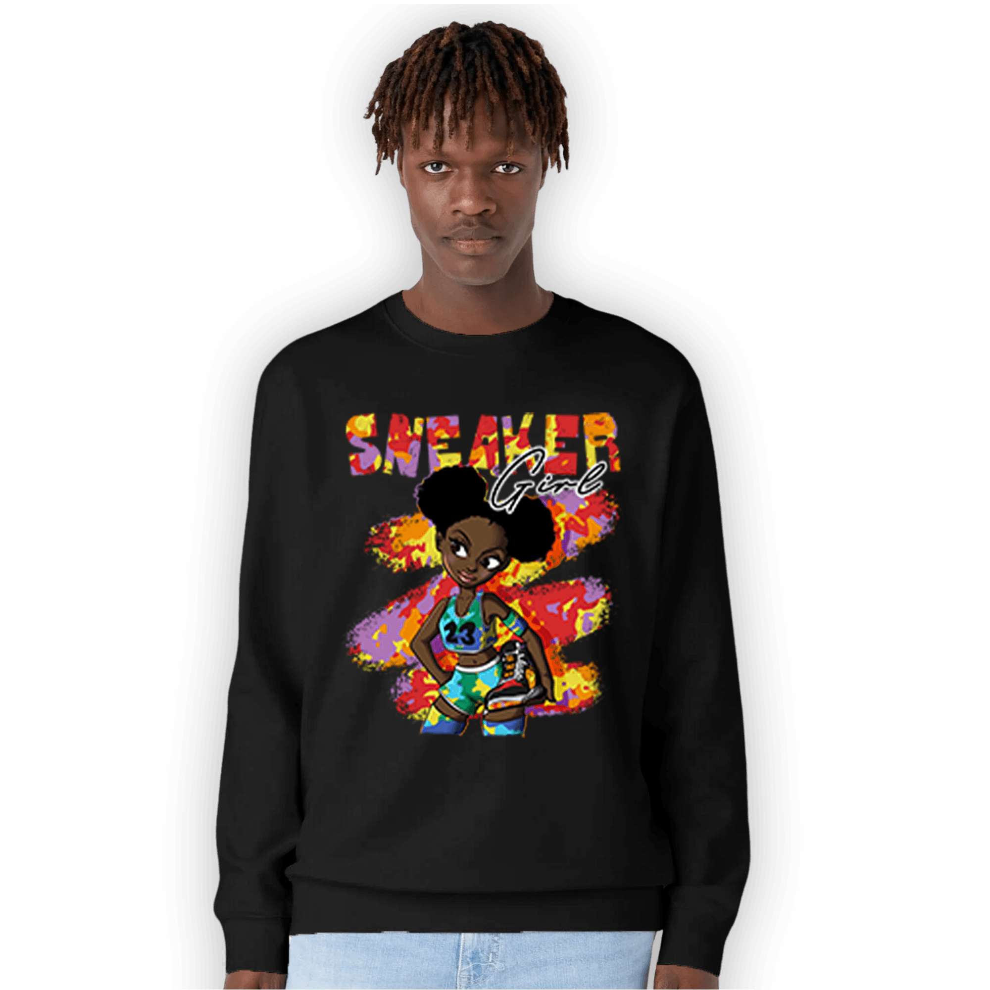 Mid GS Six Championships 1s Sweatshirt Match Black Sneaker Girl - NastyJamz