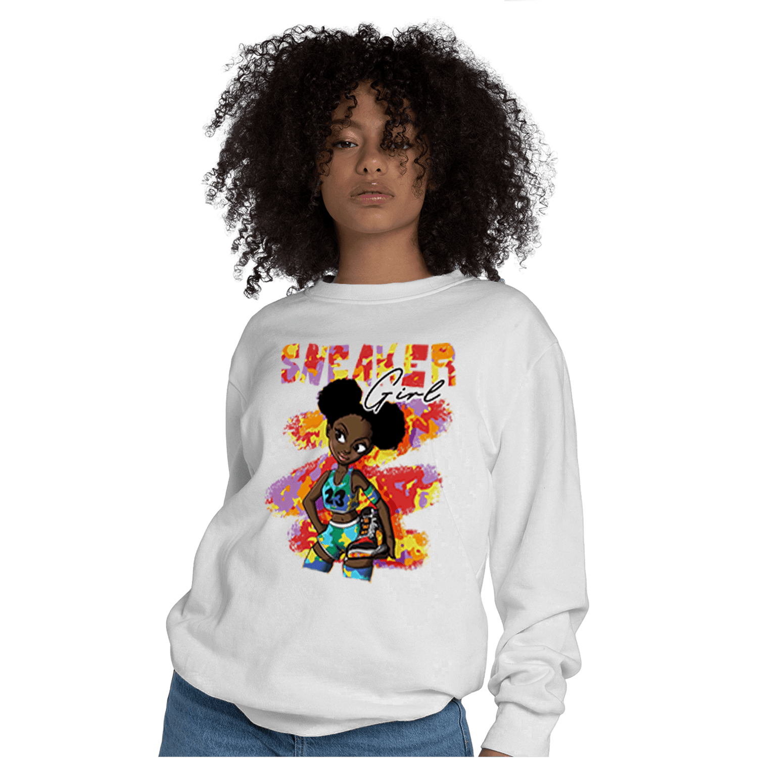 Mid GS Six Championships 1s Sweatshirt Match Black Sneaker Girl - NastyJamz