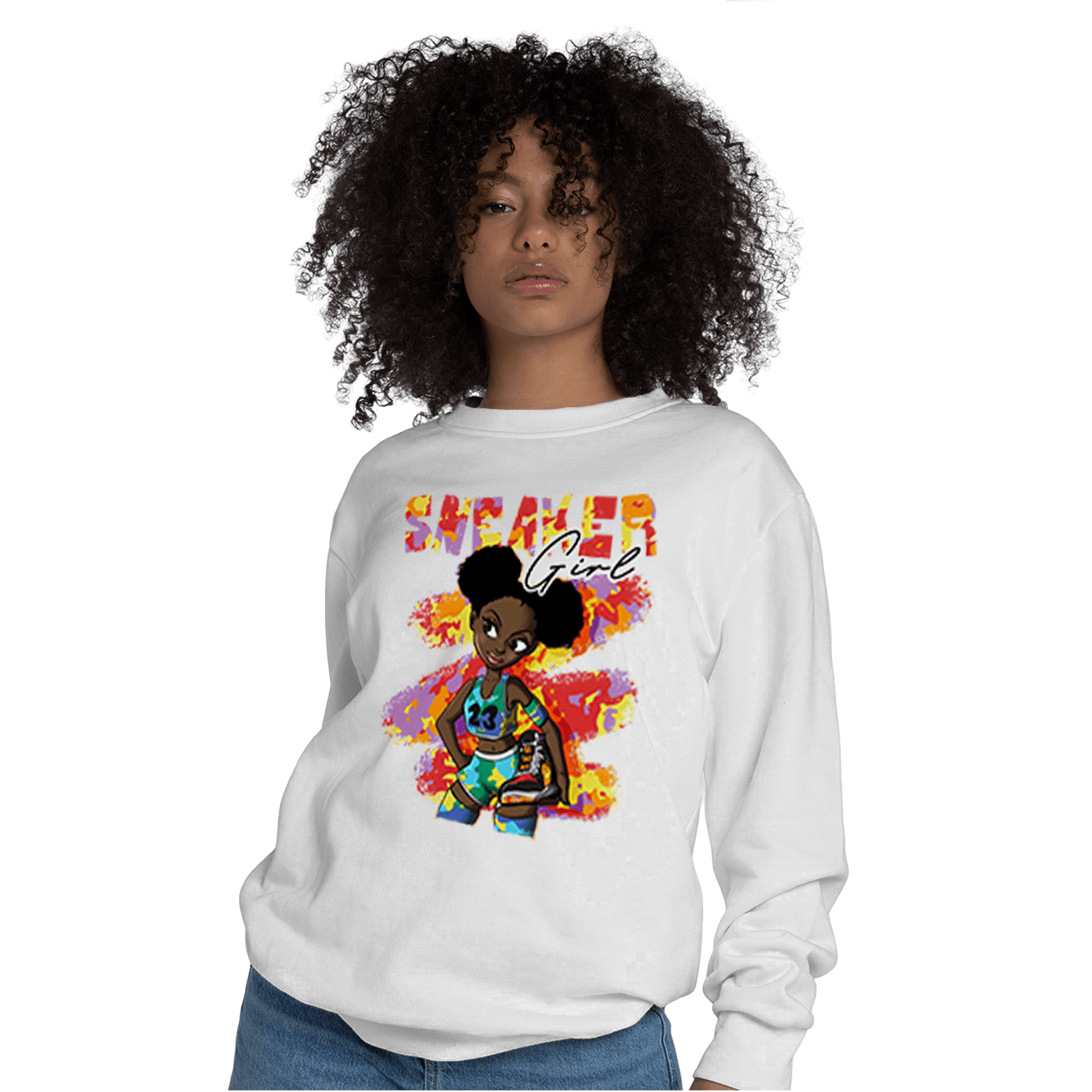 Mid GS Six Championships 1s Sweatshirt Match Black Sneaker Girl - NastyJamz