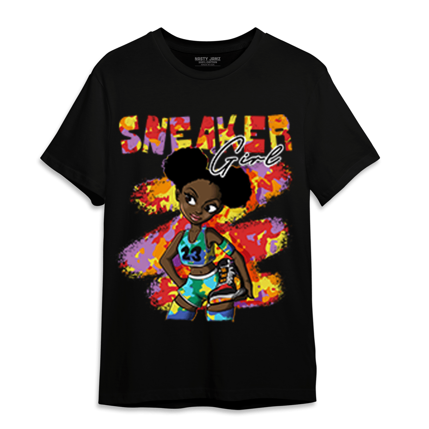 Mid GS Six Championships 1s T Shirt Match Black Sneaker Girl - NastyJamz