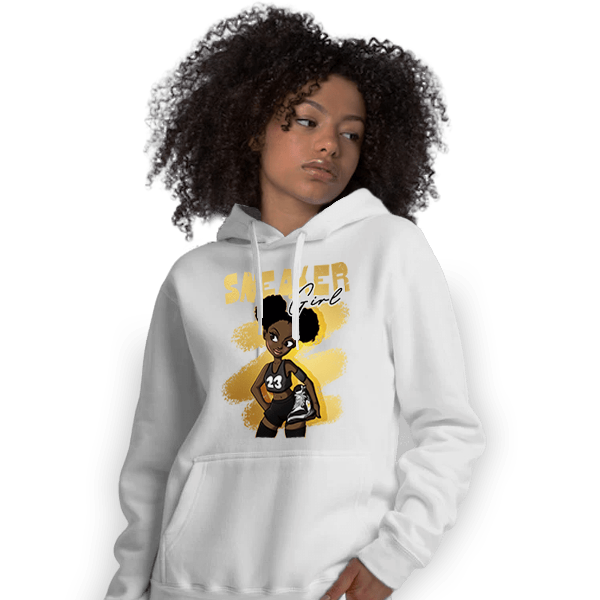 Mid SE Black Gold 1s Hoodie Match Black Sneaker Girl - NastyJamz