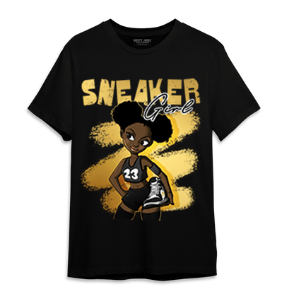 Mid SE Black Gold 1s T Shirt Match Black Sneaker Girl - NastyJamz