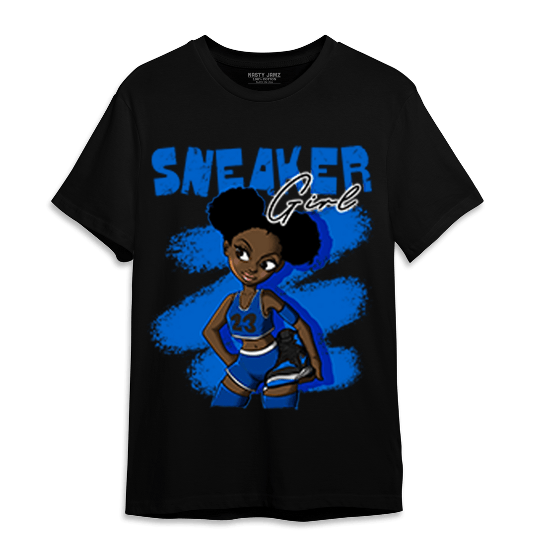 Royal Reimagined 1s T Shirt Match Black Sneaker Girl - NastyJamz