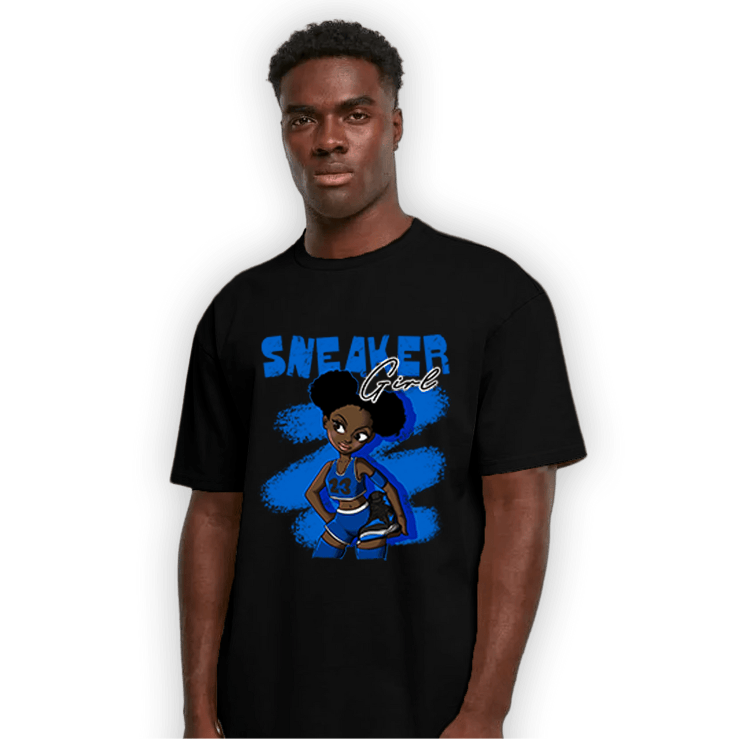 Royal Reimagined 1s T Shirt Match Black Sneaker Girl - NastyJamz