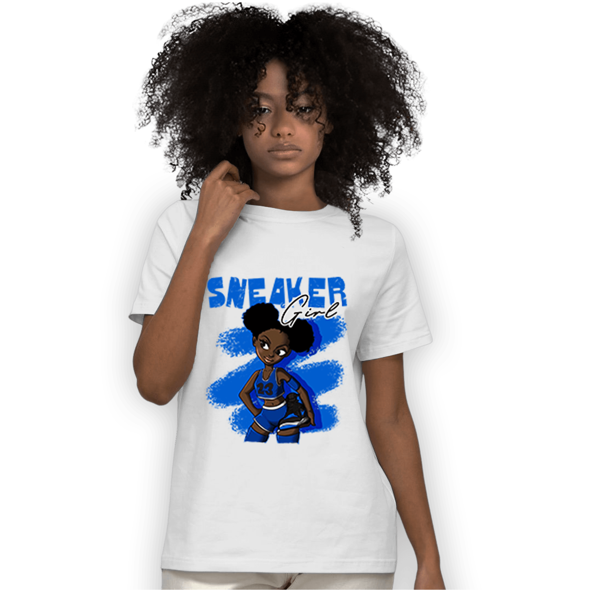 Royal Reimagined 1s T Shirt Match Black Sneaker Girl - NastyJamz