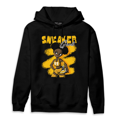 Yellow Ochre 1s Hoodie Match Black Sneaker Girl - NastyJamz