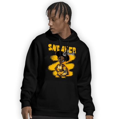 Yellow Ochre 1s Hoodie Match Black Sneaker Girl - NastyJamz