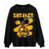 Yellow Ochre 1s Sweatshirt Match Black Sneaker Girl - NastyJamz