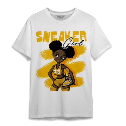 Yellow Ochre 1s T Shirt Match Black Sneaker Girl - NastyJamz