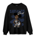 White Navy 3s Sweatshirt Match Black Sneaker Girl - NastyJamz