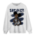White Navy 3s Sweatshirt Match Black Sneaker Girl - NastyJamz