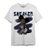 White Navy 3s T Shirt Match Black Sneaker Girl - NastyJamz