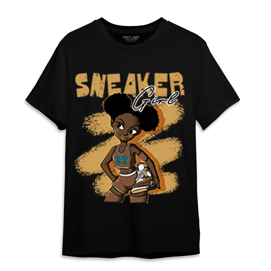 Cacao Wow 4s T Shirt Match Black Sneaker Girl - NastyJamz