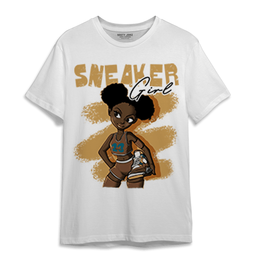 Cacao Wow 4s T Shirt Match Black Sneaker Girl - NastyJamz