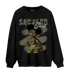 SE Craft Medium Olive 4s Sweatshirt Match Black Sneaker Girl - NastyJamz
