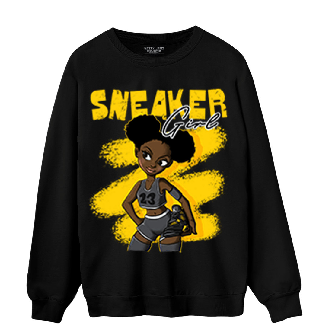 Thunder 4s Sweatshirt Match Black Sneaker Girl - NastyJamz