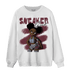 Burgundy 5s Sweatshirt Match Black Sneaker Girl - NastyJamz