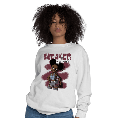 Burgundy 5s Sweatshirt Match Black Sneaker Girl - NastyJamz