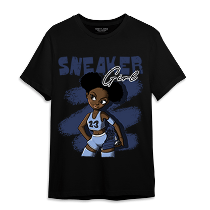 Midnight Navy 5s T Shirt Match Black Sneaker Girl - NastyJamz