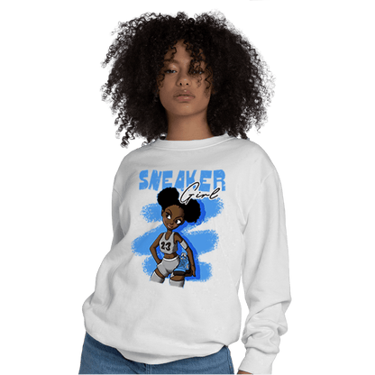 University Blue 5s Sweatshirt Match Black Sneaker Girl - NastyJamz