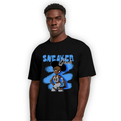 University Blue 5s T Shirt Match Black Sneaker Girl - NastyJamz