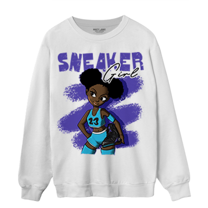 Aqua 6s Sweatshirt Match Black Sneaker Girl - NastyJamz