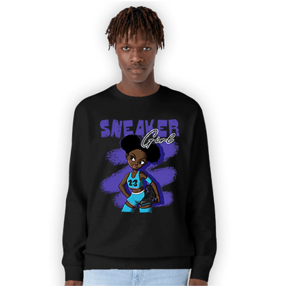 Aqua 6s Sweatshirt Match Black Sneaker Girl - NastyJamz