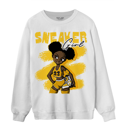 Yellow Ochre 6s Sweatshirt Match Black Sneaker Girl - NastyJamz