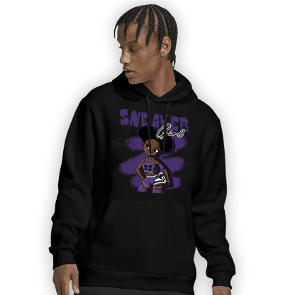 SB Dunk Low Court Purple Hoodie Match Black Sneaker Girl - NastyJamz