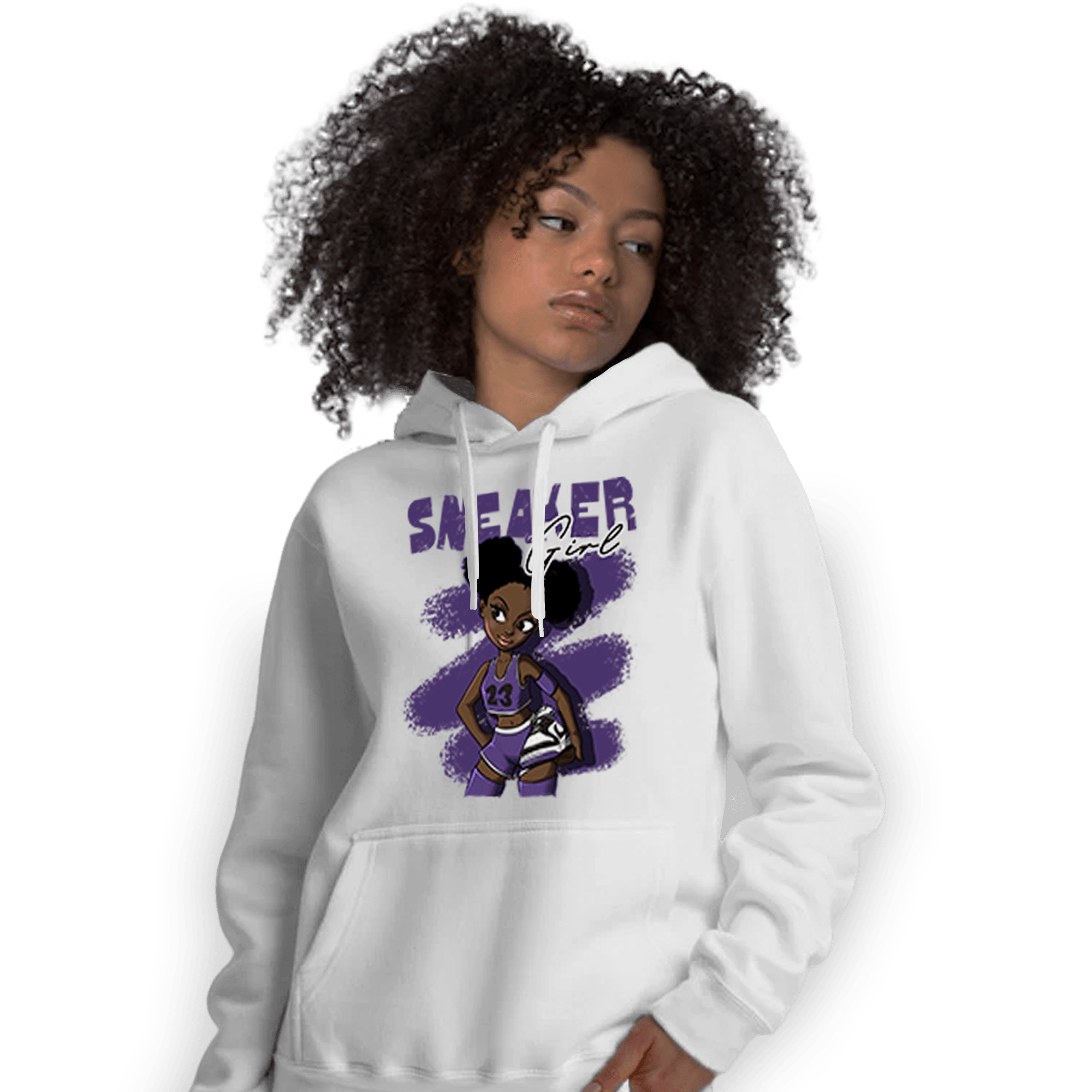 SB Dunk Low Court Purple Hoodie Match Black Sneaker Girl - NastyJamz