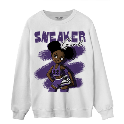 SB Dunk Low Court Purple Sweatshirt Match Black Sneaker Girl - NastyJamz