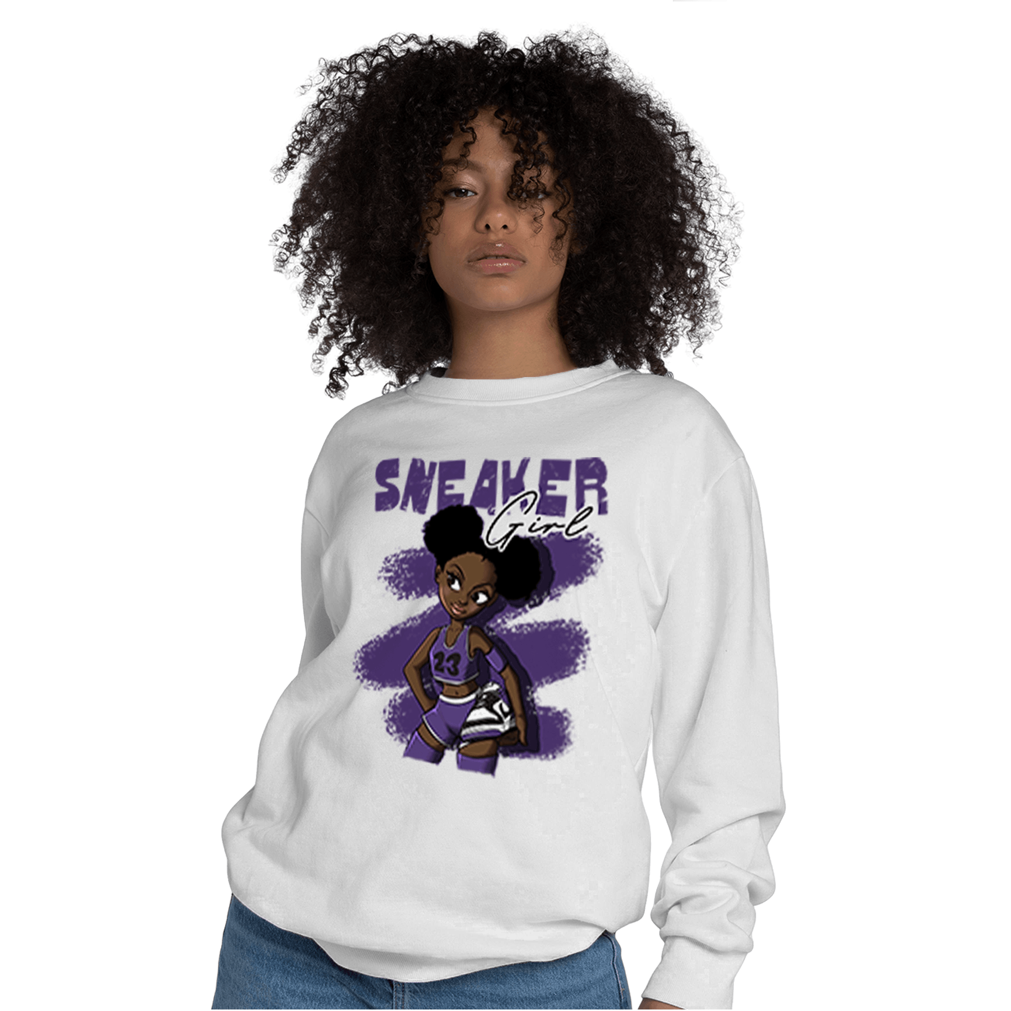 SB Dunk Low Court Purple Sweatshirt Match Black Sneaker Girl - NastyJamz