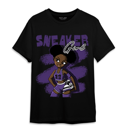 SB Dunk Low Court Purple T Shirt Match Black Sneaker Girl - NastyJamz