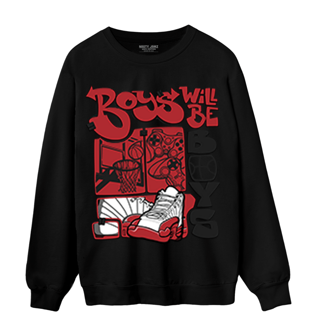 Cherry 12s Sweatshirt Match Boys Will Be Boys - NastyJamz