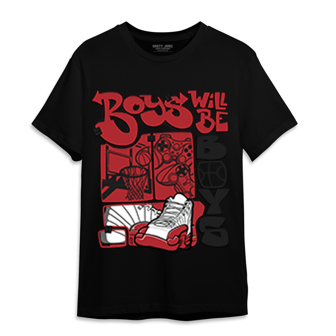 Cherry 12s T Shirt Match Boys Will Be Boys - NastyJamz