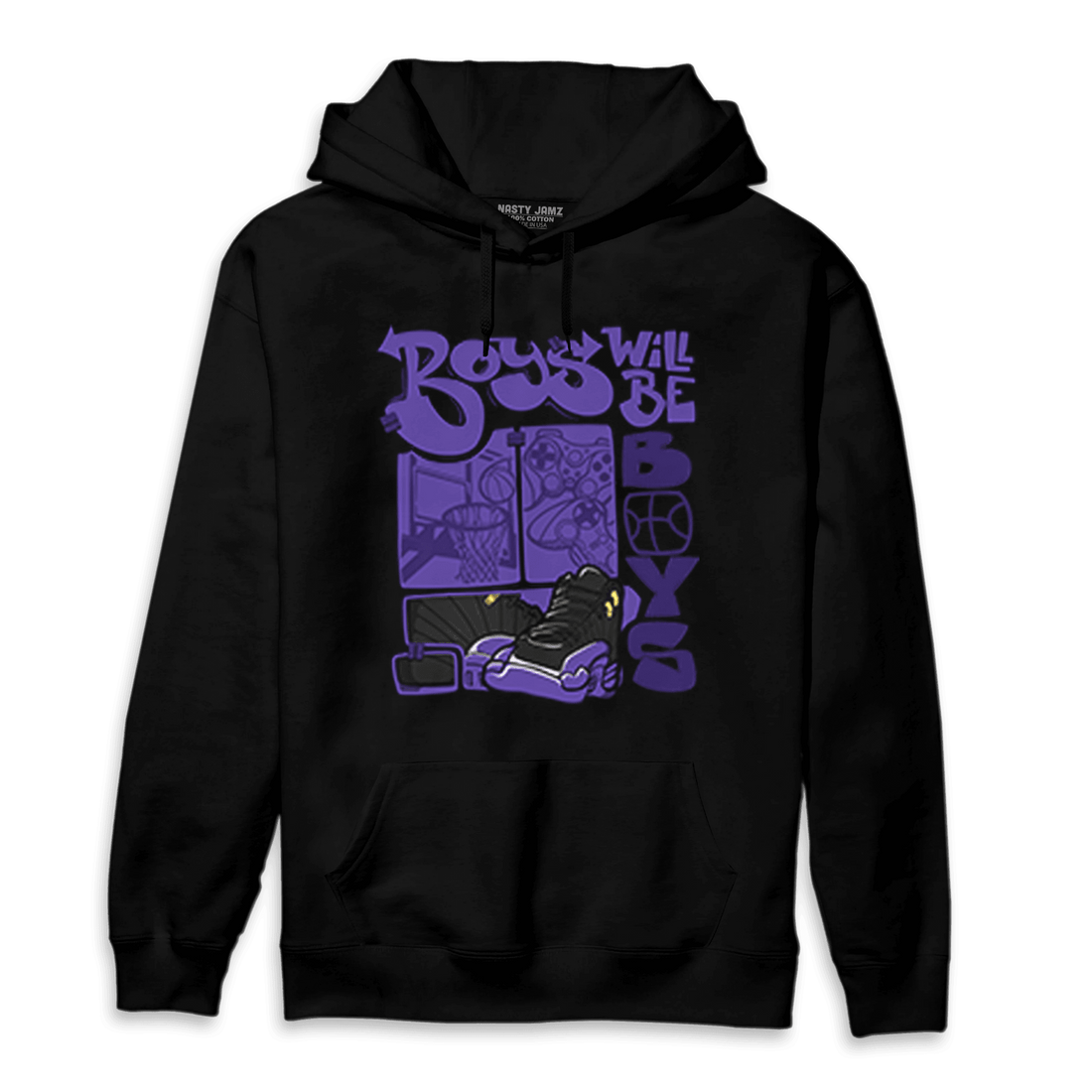 Field Purple 12s Hoodie Match Boys Will Be Boys - NastyJamz