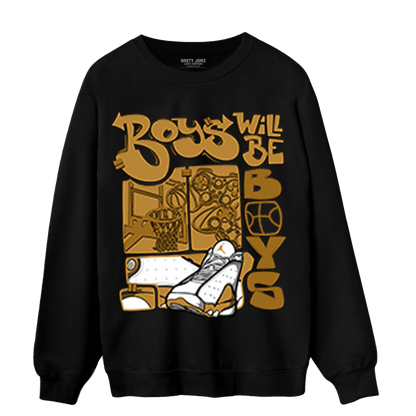 Wheat 13s Sweatshirt Match Boys Will Be Boys - NastyJamz