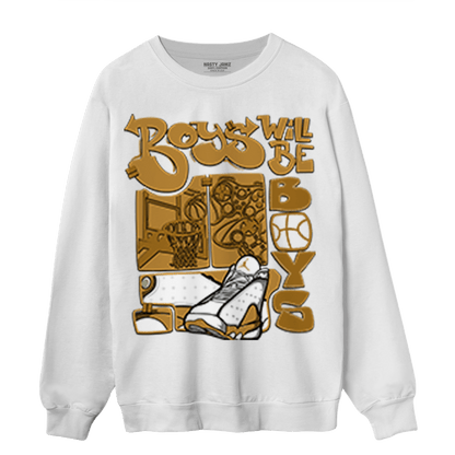 Wheat 13s Sweatshirt Match Boys Will Be Boys - NastyJamz