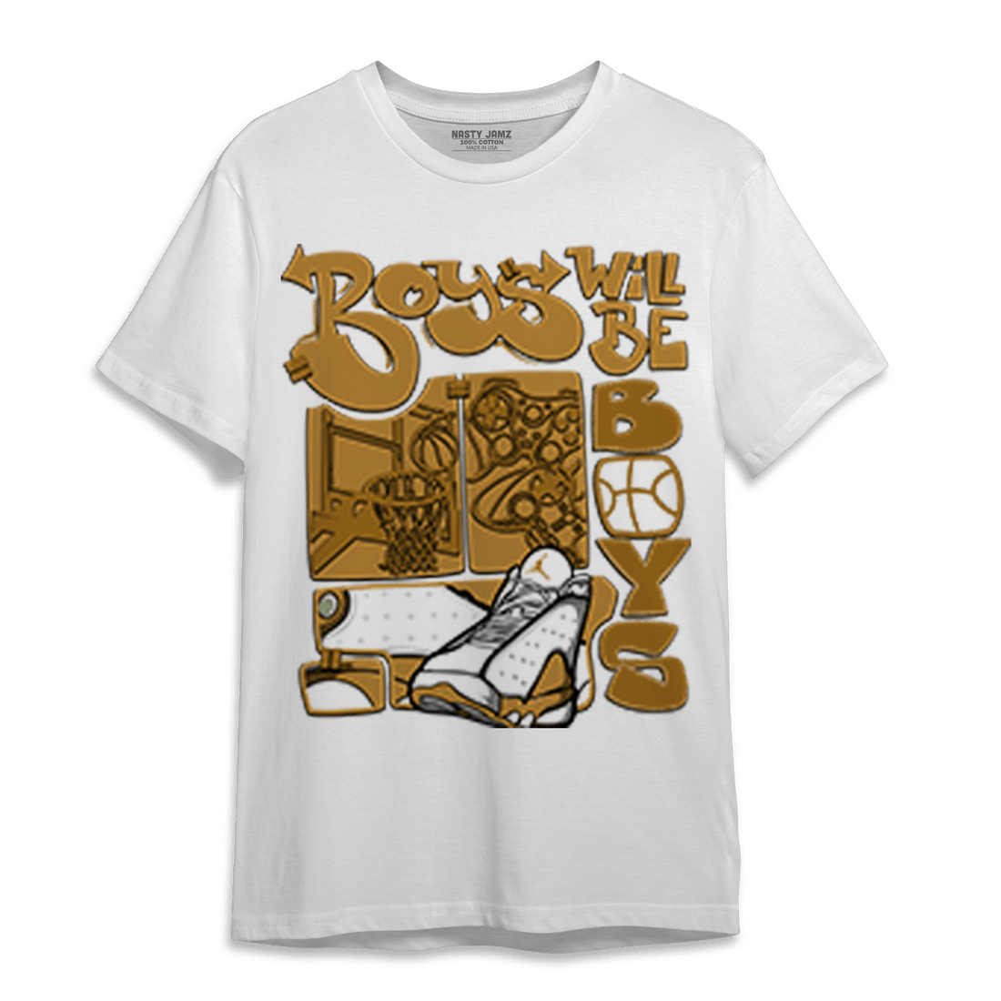 Wheat 13s T Shirt Match Boys Will Be Boys - NastyJamz