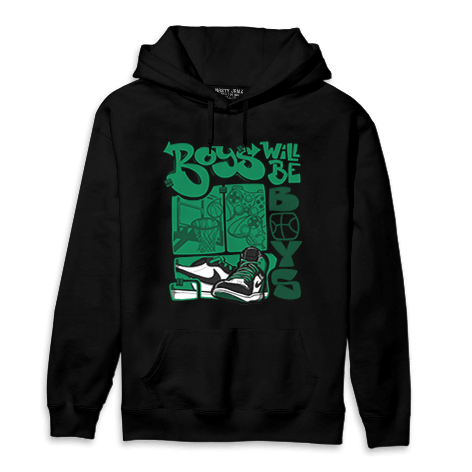 Celtic Lucky Green 1s Hoodie Match Boys Will Be Boys - NastyJamz