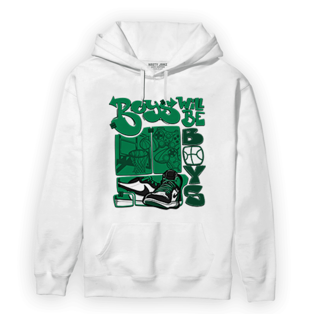 Celtic Lucky Green 1s Hoodie Match Boys Will Be Boys - NastyJamz