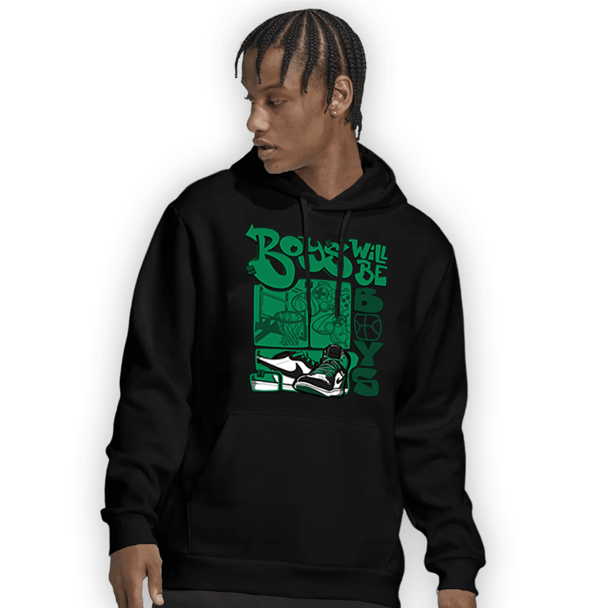 Celtic Lucky Green 1s Hoodie Match Boys Will Be Boys - NastyJamz